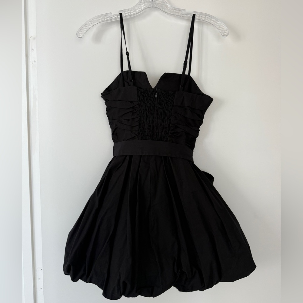 Zara Black Mini Dress with Bow Detail - Picture 2 of 2